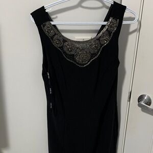 Elegant Black Embellished Dress
